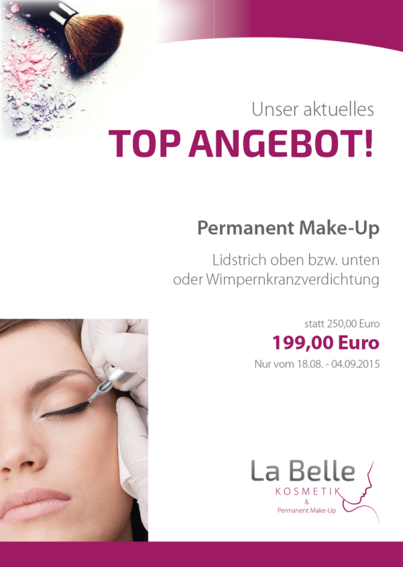 Kosmetische Behandlung,Top-Angebot, Eröffnungsangebot, la Belle Kosmetik, Eppelborn Kosmetikstudio, Relax, Erholung, Permanent Make-Up, Neueröffnung